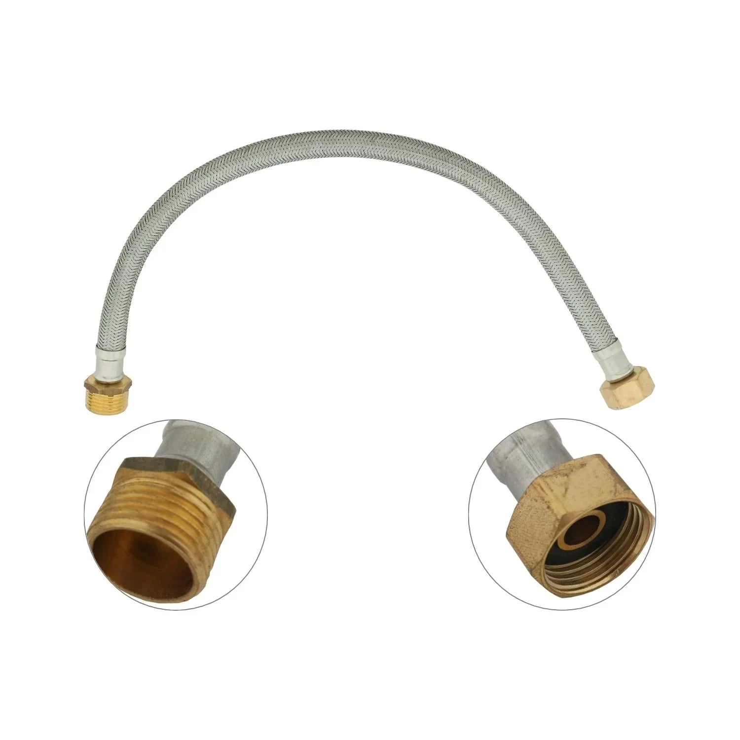 Acople Extensor Flexo Metálico M 1/2- F 1/2 40cm