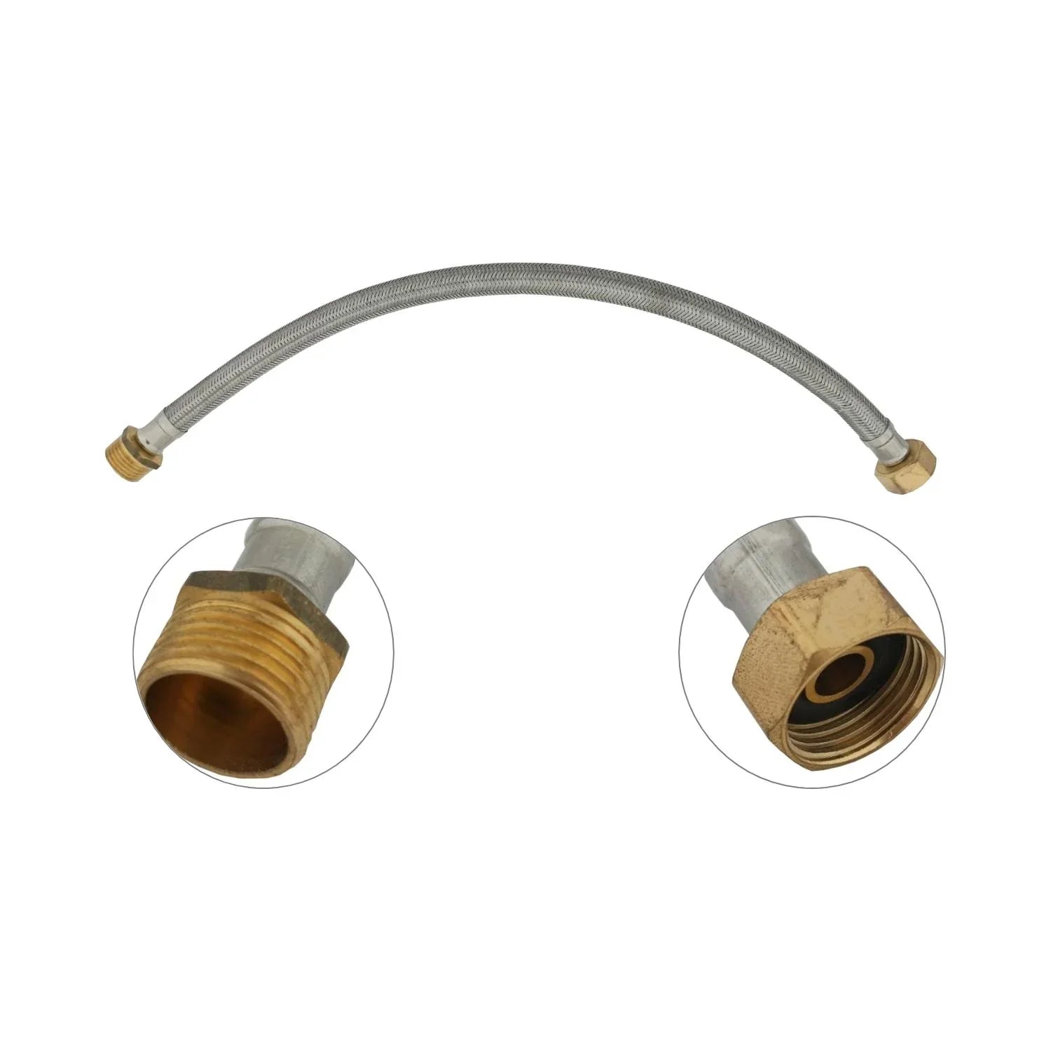 Acople Extensor Flexo metálico  - (F ½ - M ½) 37cm