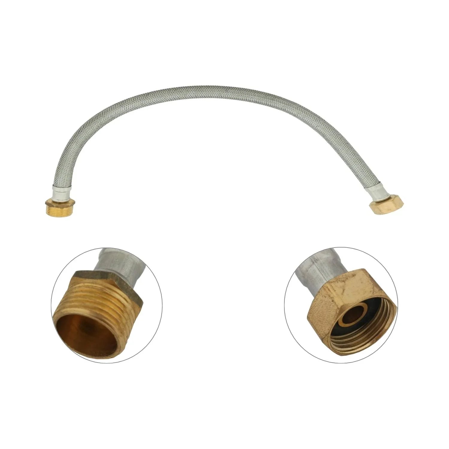 Acople Extensor Flexo Metálico (F ½ - M ½) 50cm